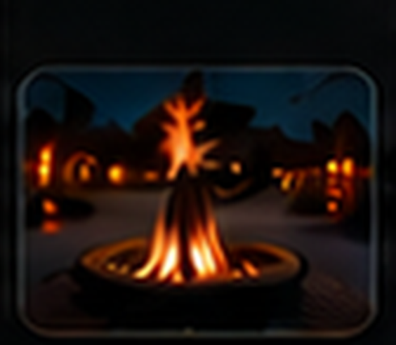 Fire pit at night